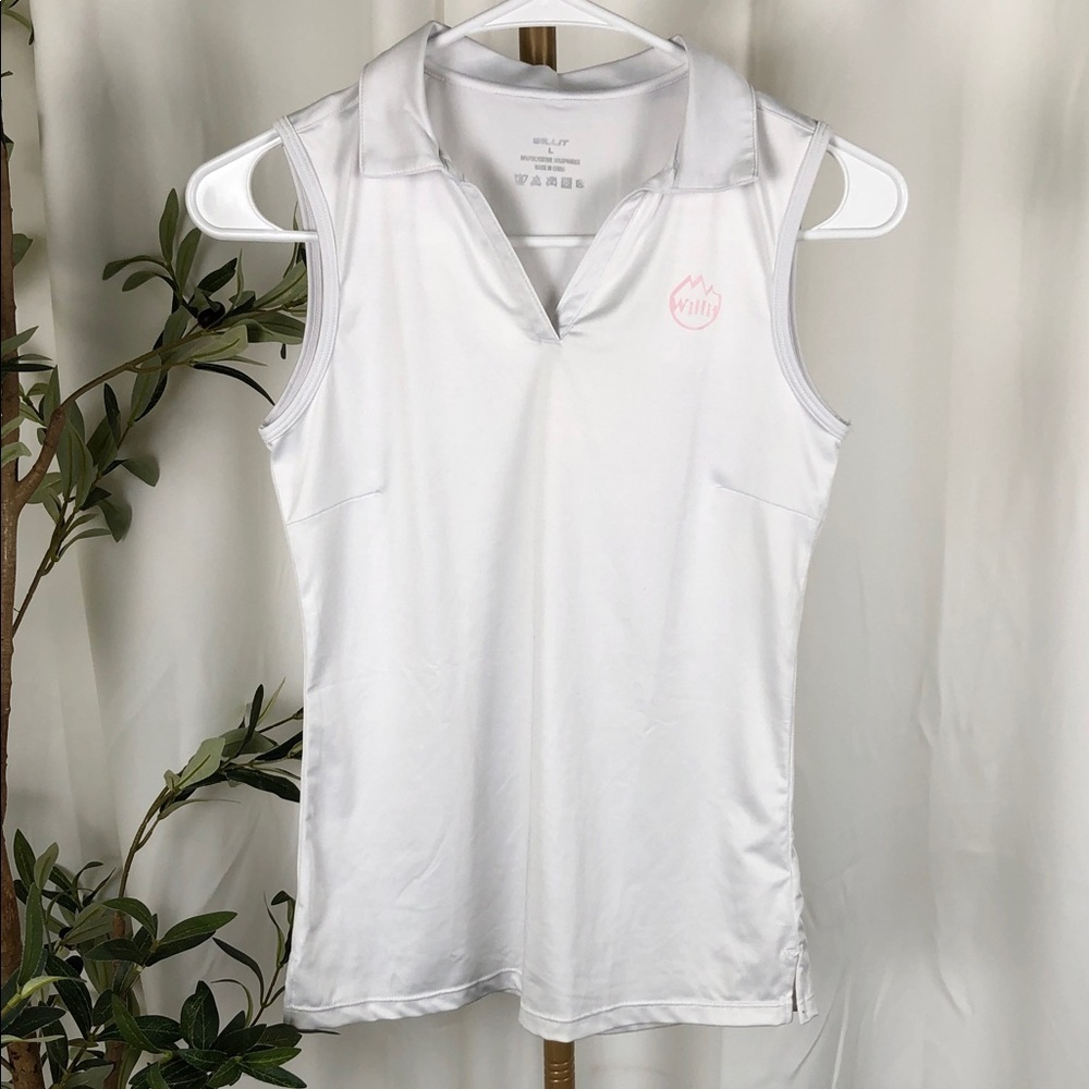 White Sleeveless Polo Shirt (T5)
